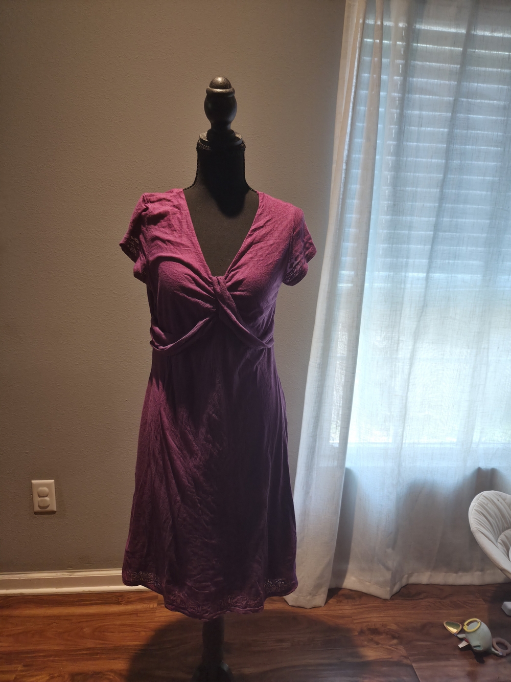 Athleta Plum Twist-Front Midi Dress